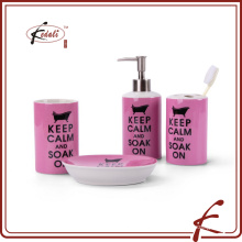 hot sale made in China printed bathroom accessories set